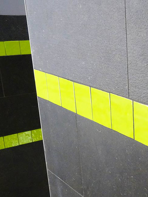 Carrelage en lave émaillée