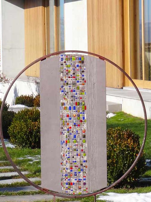 Enamelled lava outdoor furniture